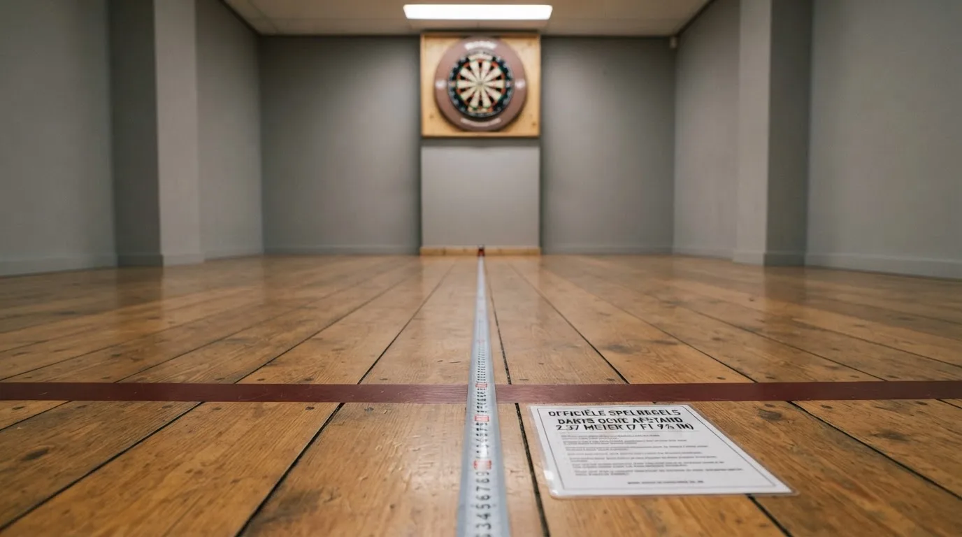 Een lege rechtszaal met houten banken in het ochtendlicht
