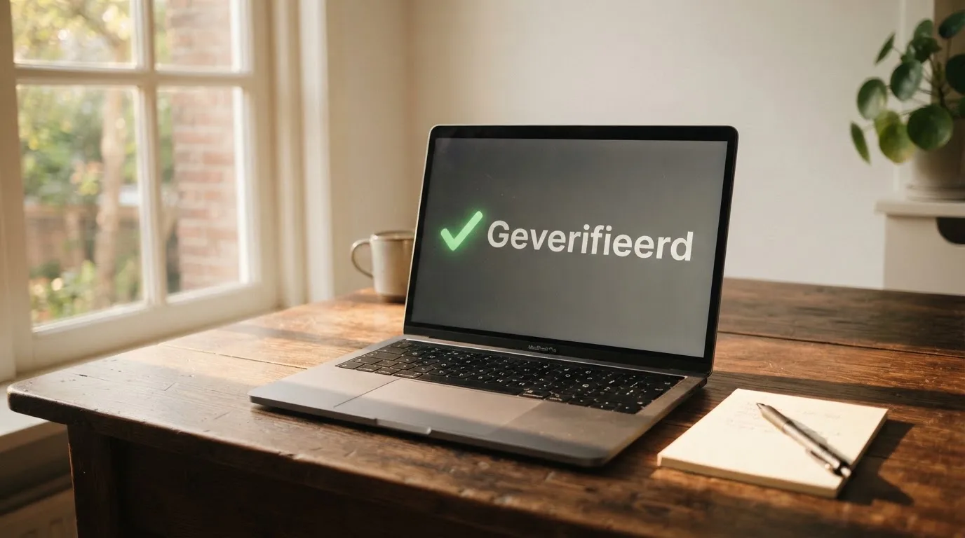 Een lege rechtszaal met houten banken in het ochtendlicht